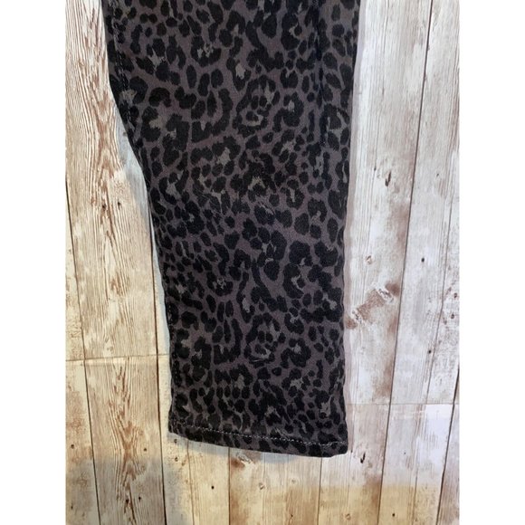 GAP High Rise Gray Leopard Print Easy Legging Denim Jeans Size 31 - Picture 2 of 7